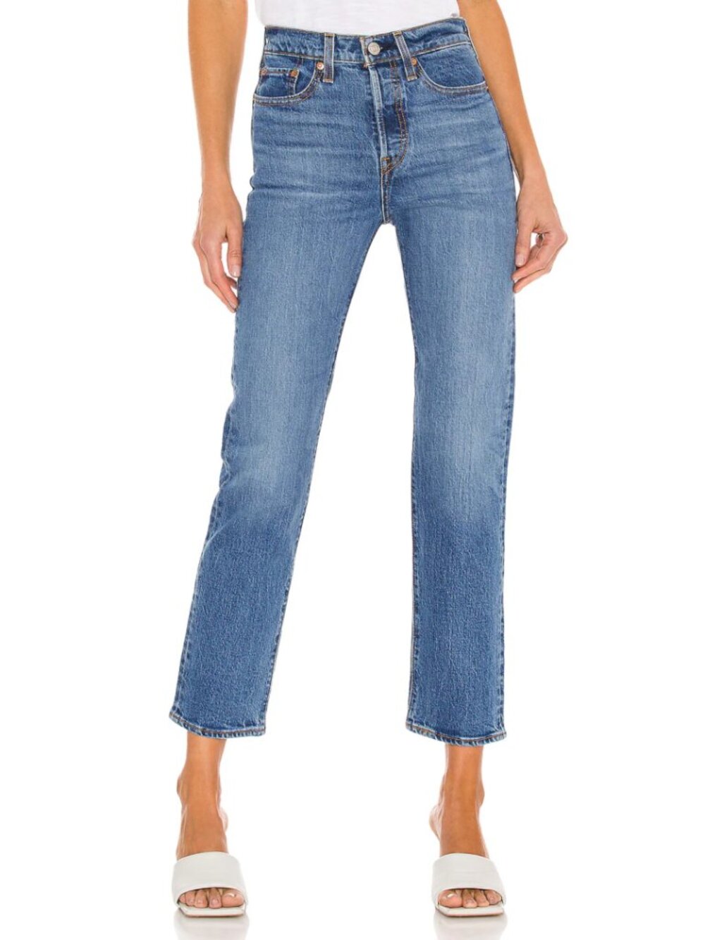 Levi’s Premium Wedgie Straight Ankle Jeans 25 Jive Sound $98 - Picture 12 of 12